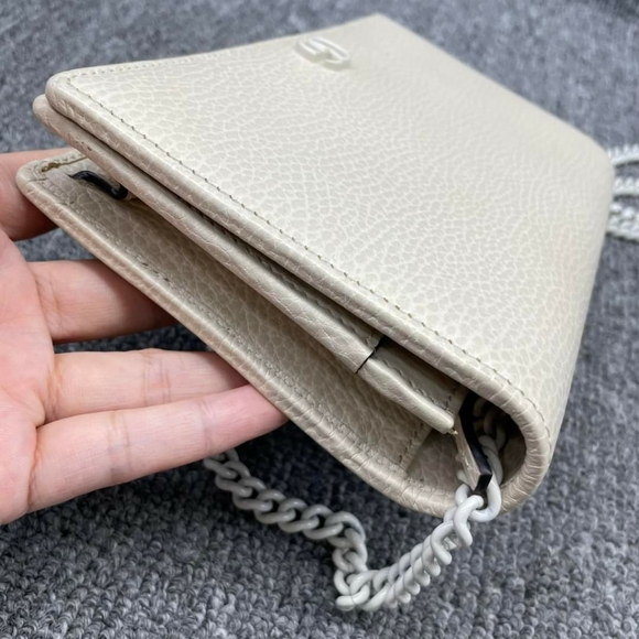 100% Authentic GUCCI Soho Wallet on Chain Leather Shoulder Bag - Picture 6 of 14